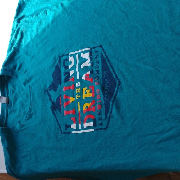 😵‍💫 LIVING the DREAM BREWERY Colorado Turquoise Tee-Shirt UniSex SZ L/XL - Picture 5 of 14